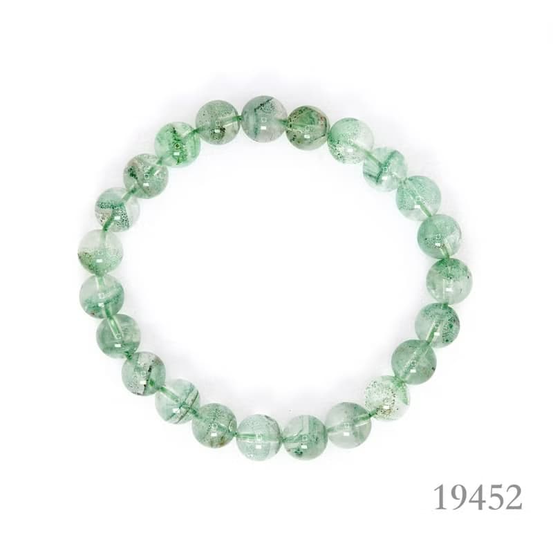 寶麗金珠寶-天然翡翠綠幽靈水晶手珠