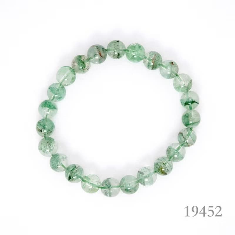 寶麗金珠寶-天然翡翠綠幽靈水晶手珠