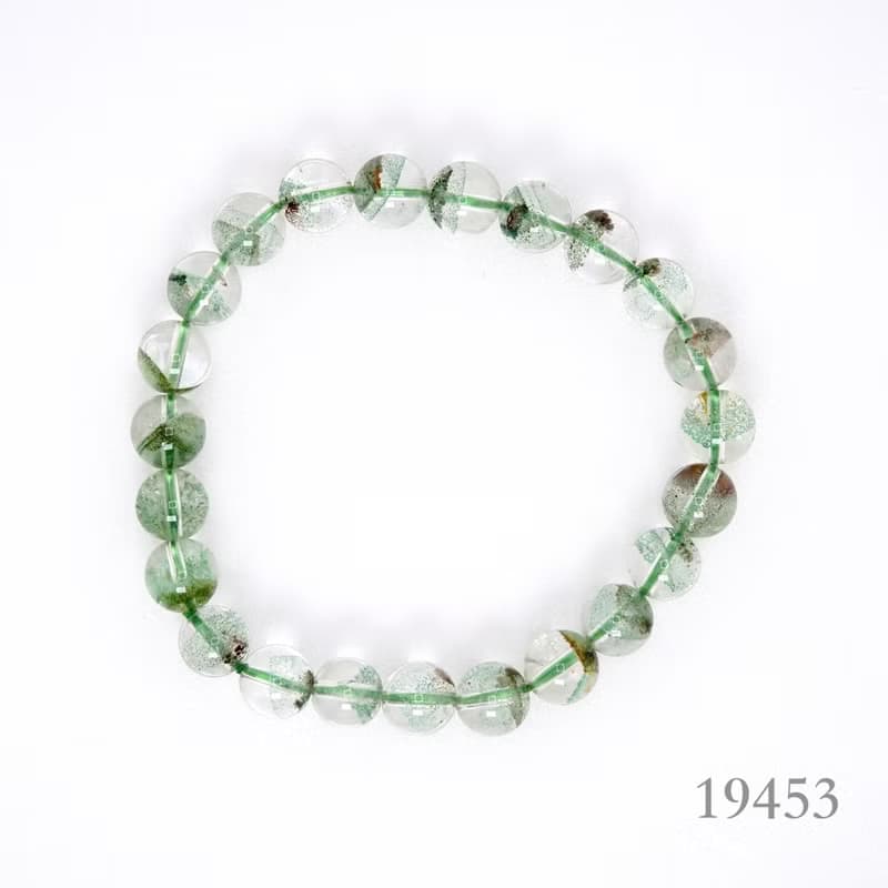 寶麗金珠寶-天然翡翠綠幽靈水晶手珠