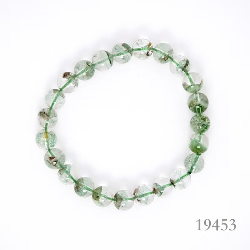 寶麗金珠寶-天然翡翠綠幽靈水晶手珠
