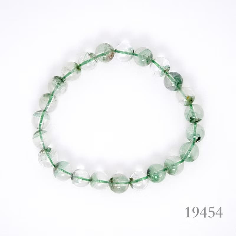 寶麗金珠寶-天然翡翠綠幽靈水晶手珠