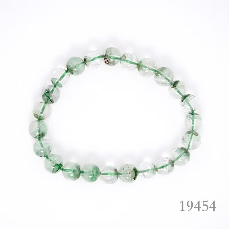 寶麗金珠寶-天然翡翠綠幽靈水晶手珠