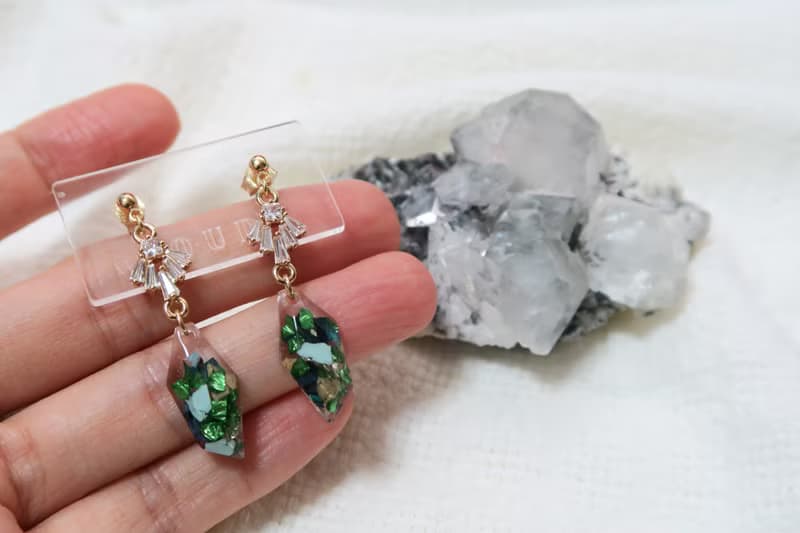 OUD原創.手工飾品.輕奢華麗.水鑽寶石風格.美國14K包金耳環/耳夾