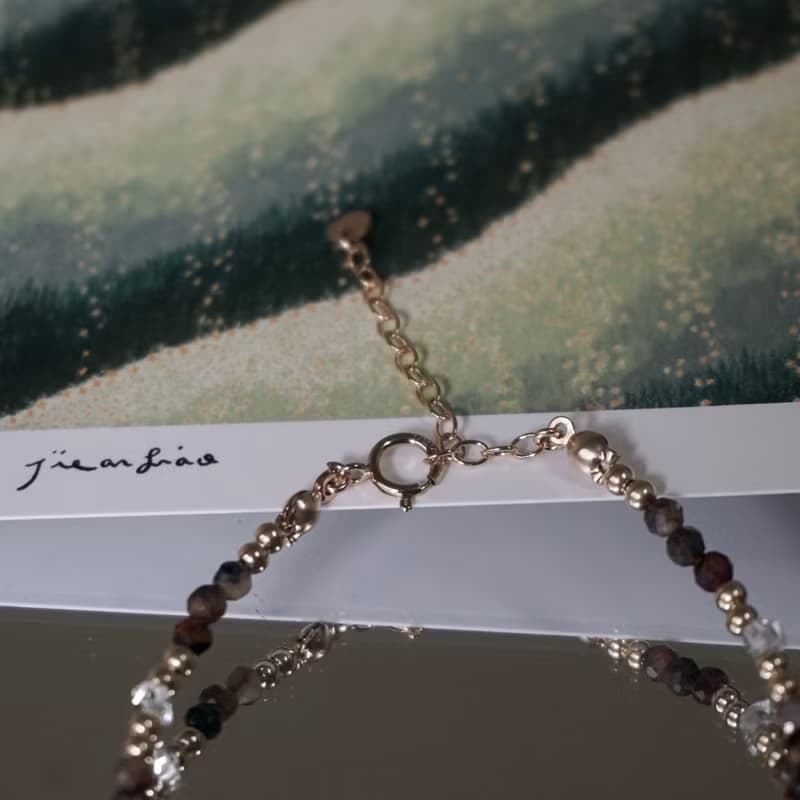 ll 深夜石語 ll 彼得石 赫基蒙 天然石 14kgf 手環 BR-00047