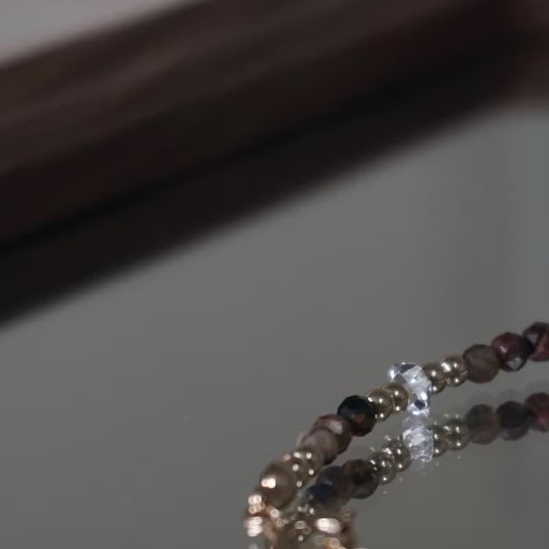 ll 深夜石語 ll 彼得石 赫基蒙 天然石 14kgf 手環 BR-00047