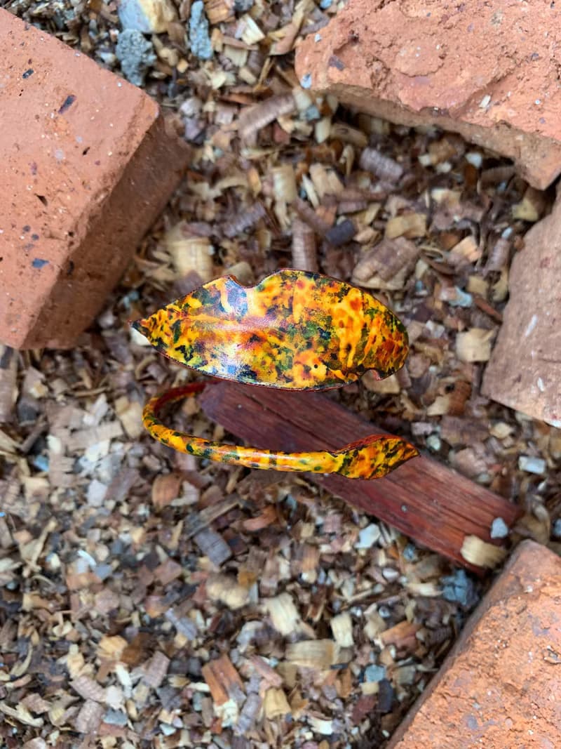 Texture Leafy Bracelet (unique, handmade, leather bracelet , 2024)