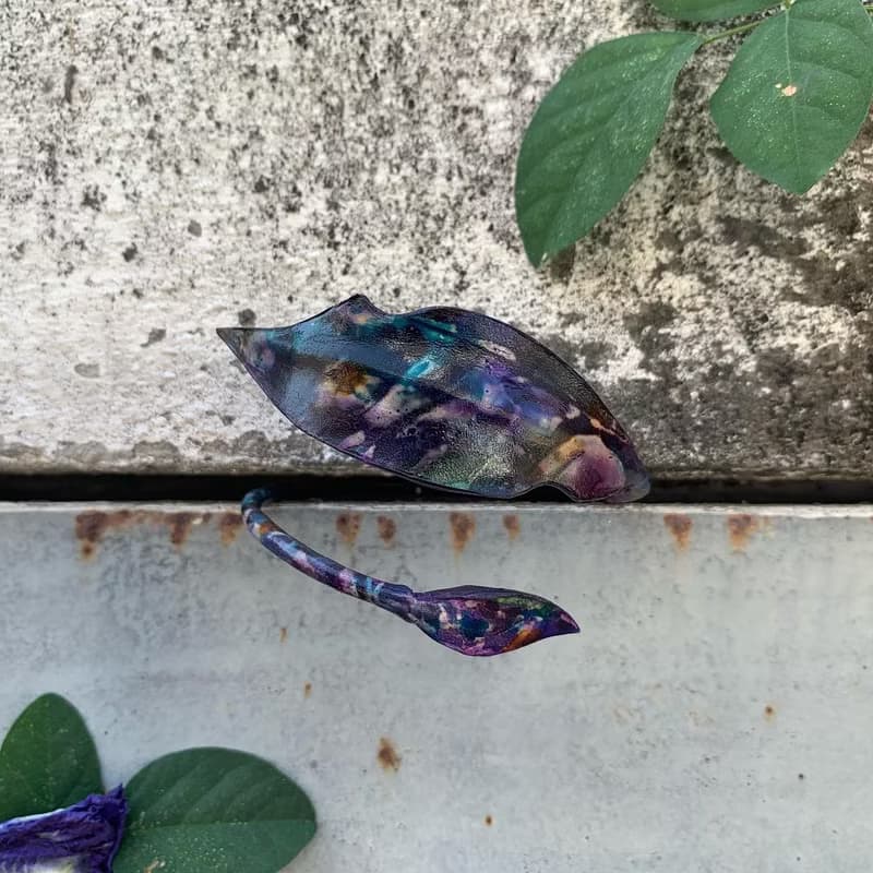 Texture Leafy Bracelet (unique, handmade, leather bracelet , 2024)