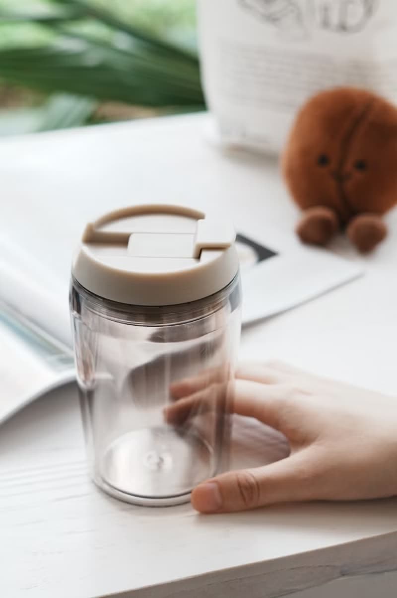 聖誕禮物 Coffee Jazz 350ml 雙層咖啡隨行杯 吸管杯環保杯保溫