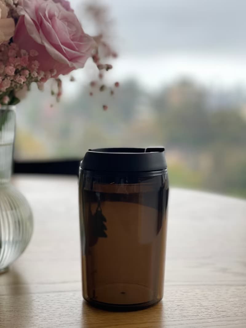 聖誕禮物 Coffee Jazz 350ml 雙層咖啡隨行杯 吸管杯環保杯保溫