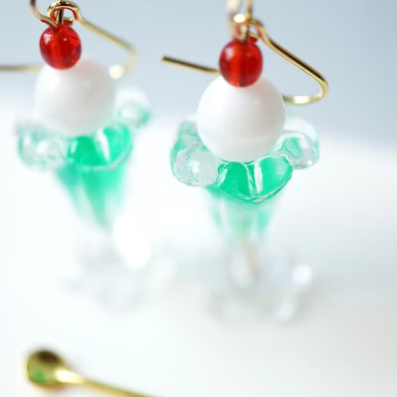 クリームソーダのピアス/イヤリング