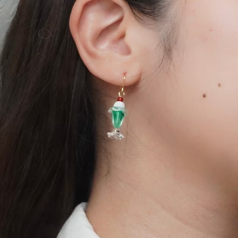 クリームソーダのピアス/イヤリング
