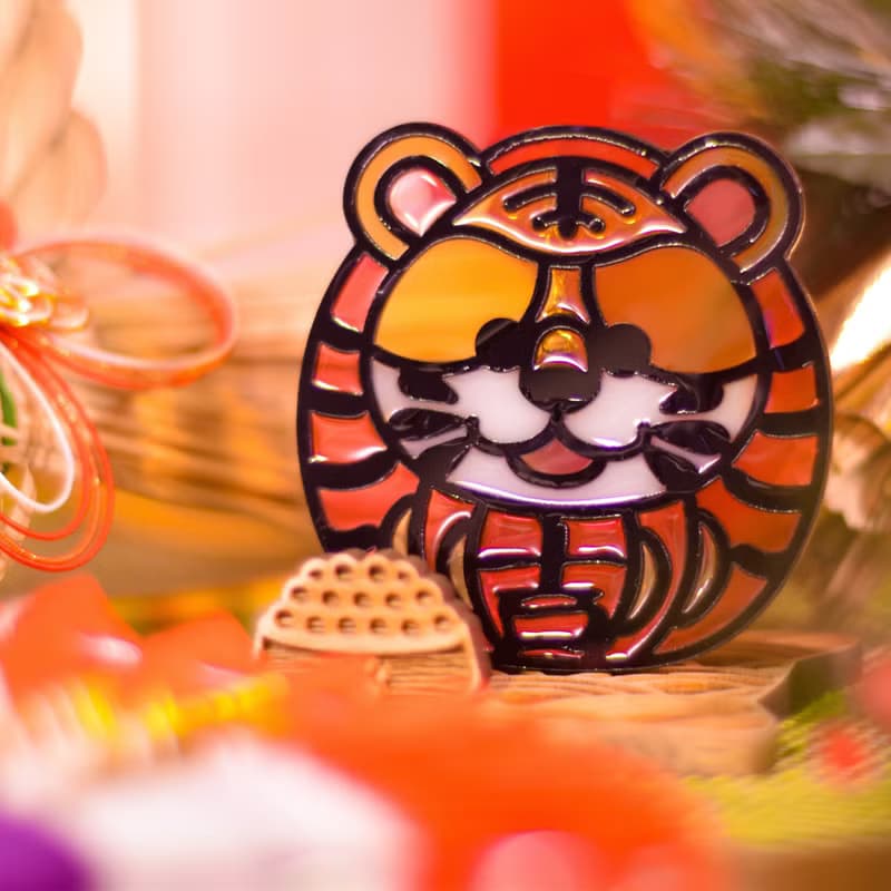 動物達摩 (虎) 座台式 l 蛇年 福貼 揮春 春聯 招福貓 招財貓