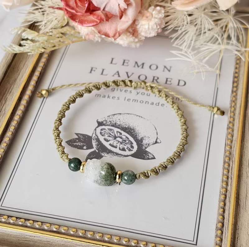 森焰-蠟線貔貅手鍊-水晶蠟線/綠幽靈聚寶盆貔貅/紅石榴貔貅/招財