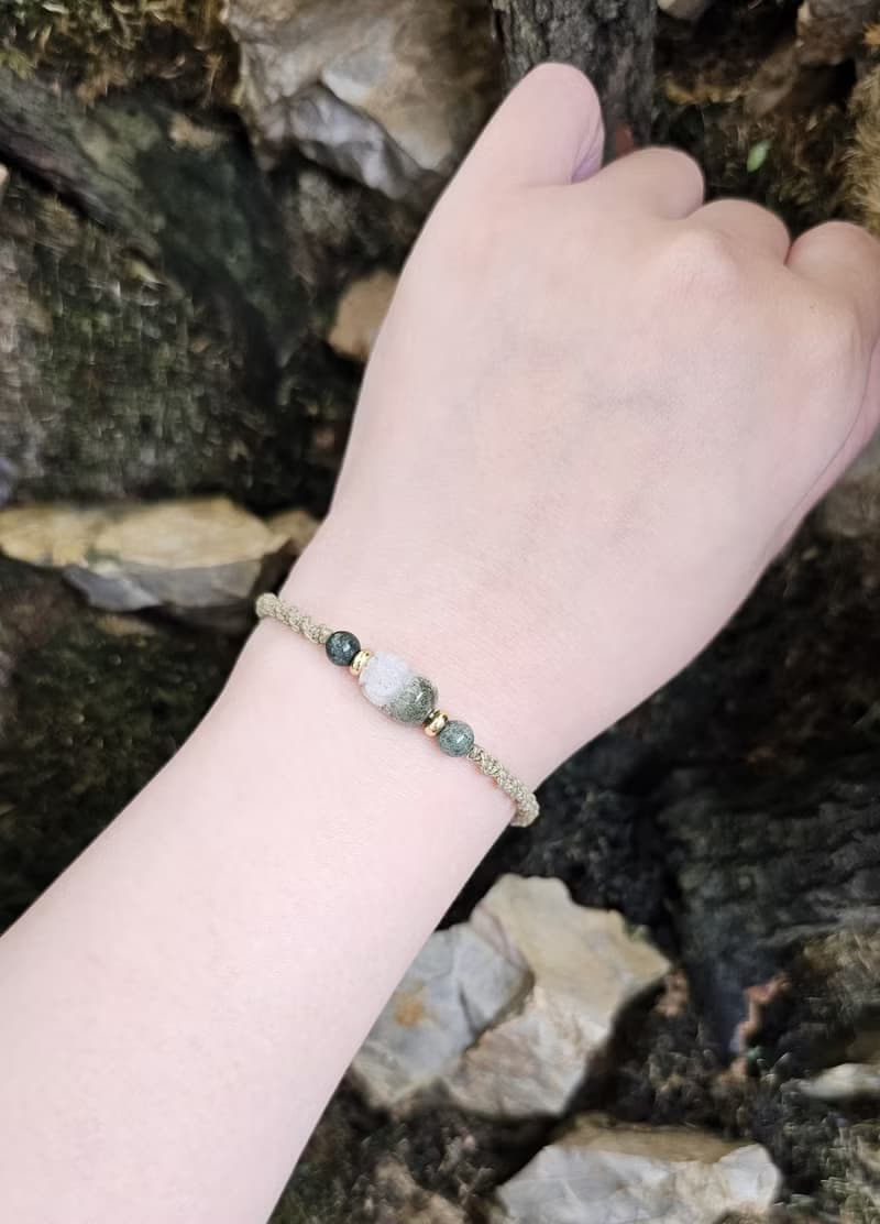 森焰-蠟線貔貅手鍊-水晶蠟線/綠幽靈聚寶盆貔貅/紅石榴貔貅/招財