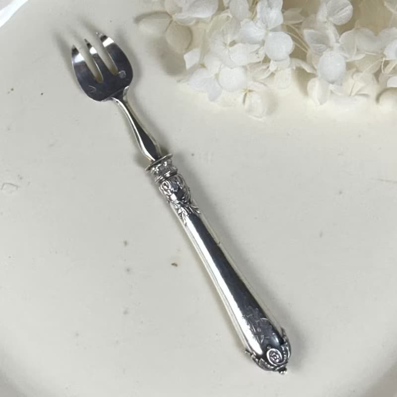 50564-絕美法國古董950純銀叉