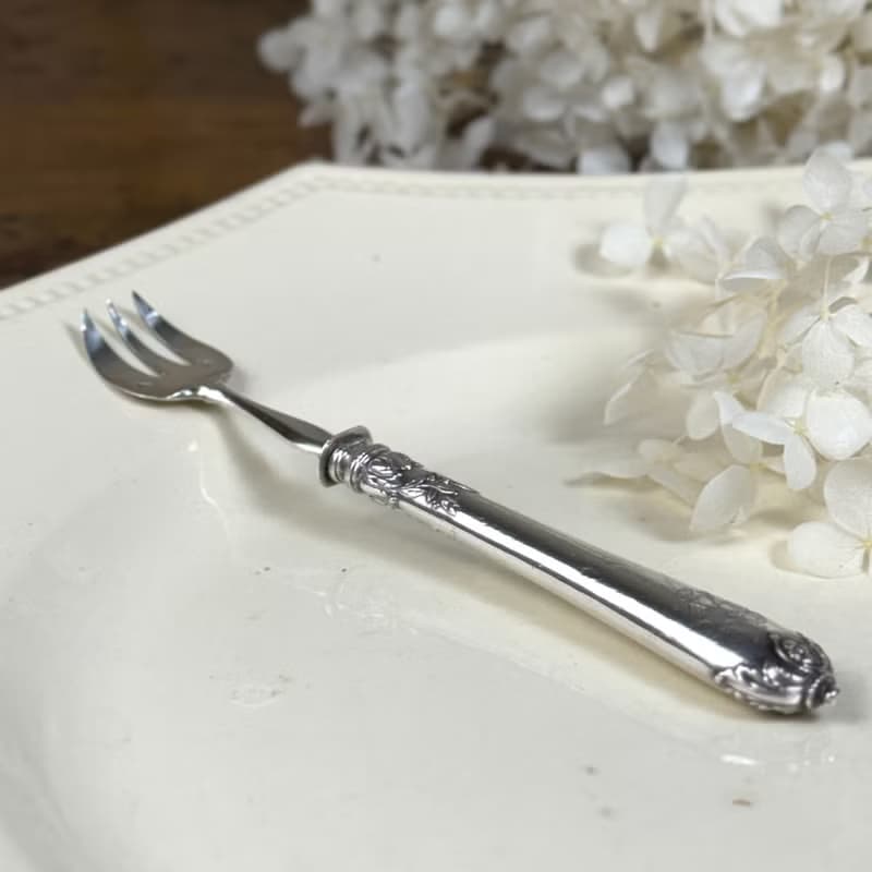 50564-絕美法國古董950純銀叉