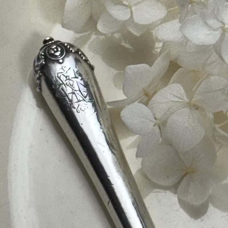 50564-絕美法國古董950純銀叉