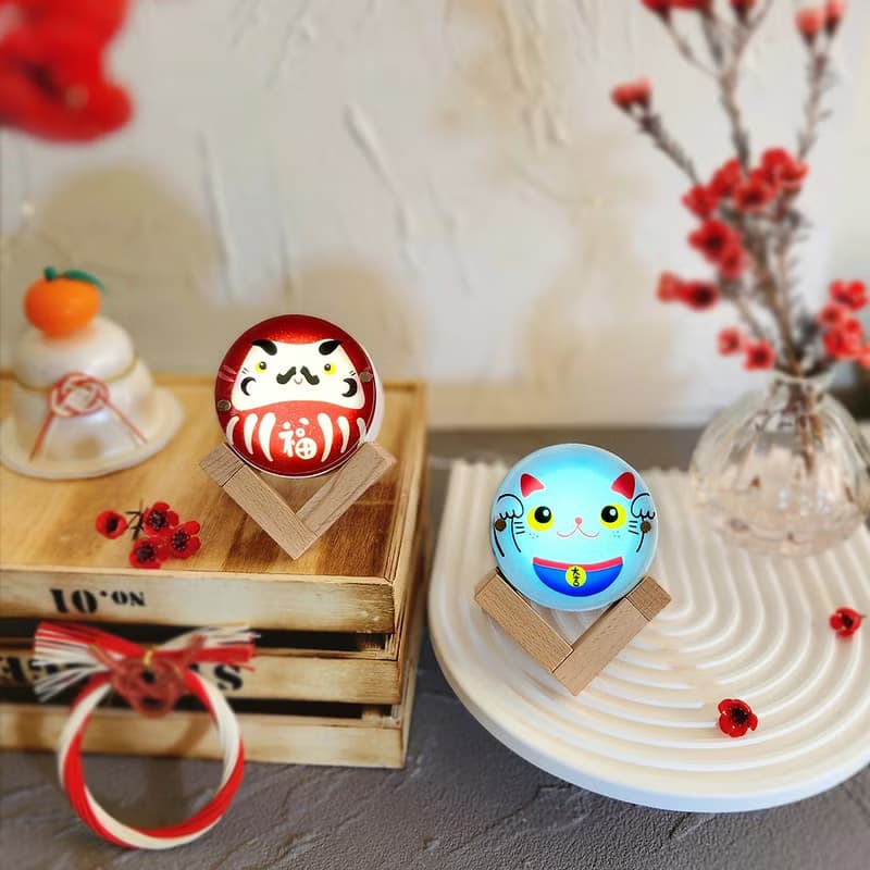 【開運大吉】招財貓擴香石燈箱 / 香味小夜燈 / 居家療癒小物