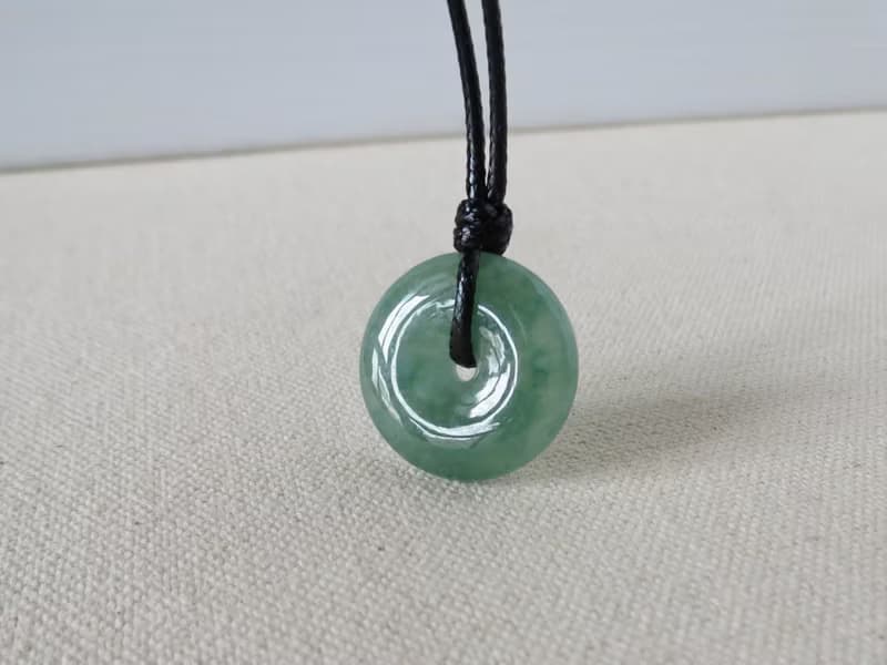 本命年【平安‧如意】冰飄花翡翠韓國蠟線項鍊*GH10*招財、避邪