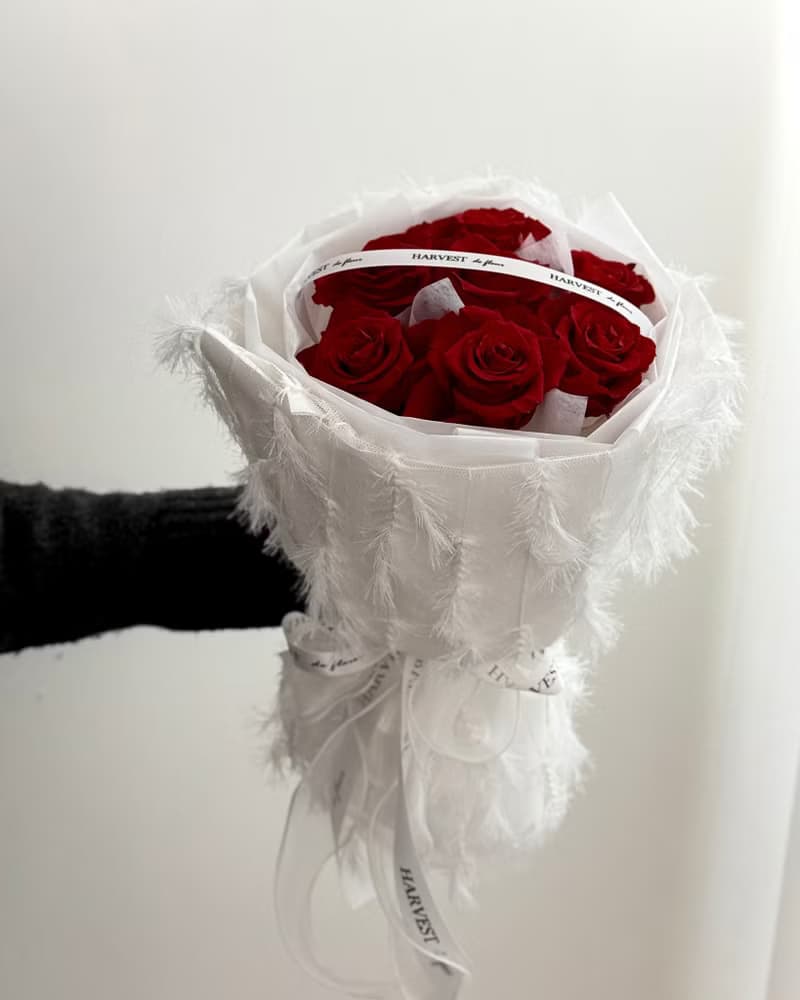 情人節永生玫瑰花束 附提袋