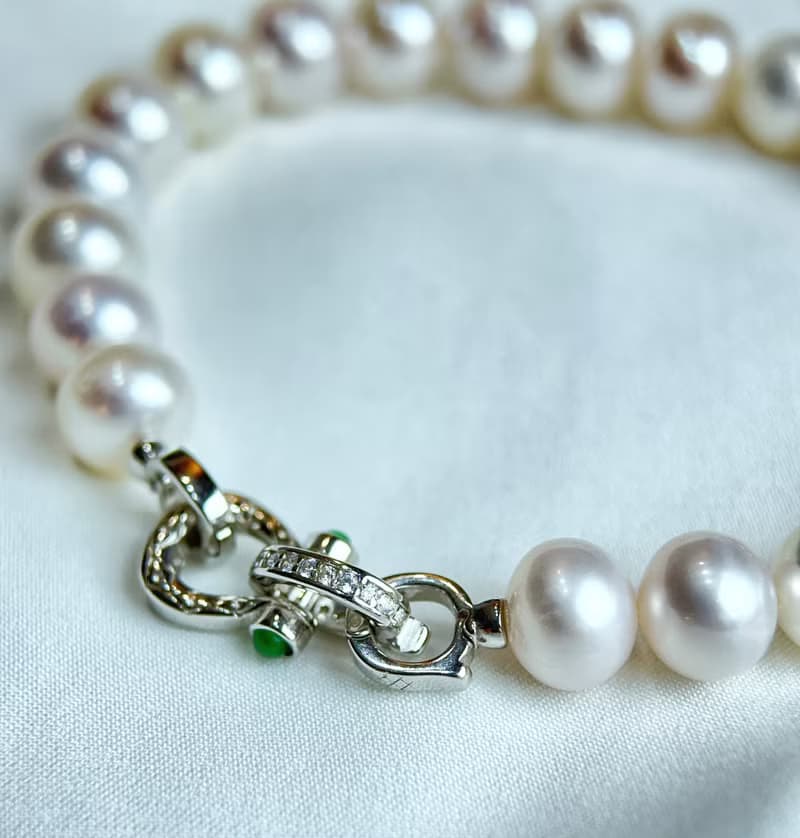永恆經典_天然珍珠馬蹄釦手鍊