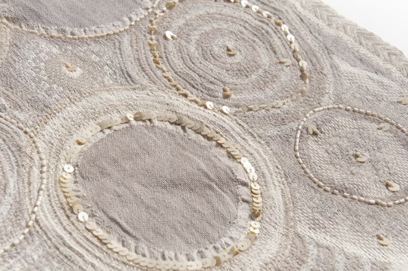 喀什米爾Cashmere/水煮羊毛披肩/針織圍巾/刺繡圍巾/羊絨披巾-花