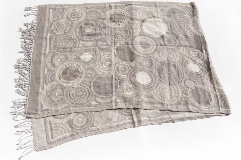 喀什米爾Cashmere/水煮羊毛披肩/針織圍巾/刺繡圍巾/羊絨披巾-花