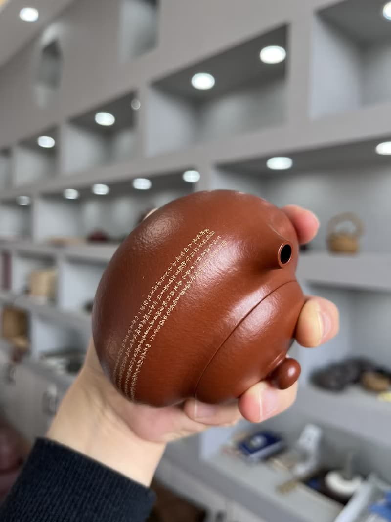 文旦 全手工 220cc 原矿30目粗砂朱泥 正宗润泽 双层盖 微刻心宜