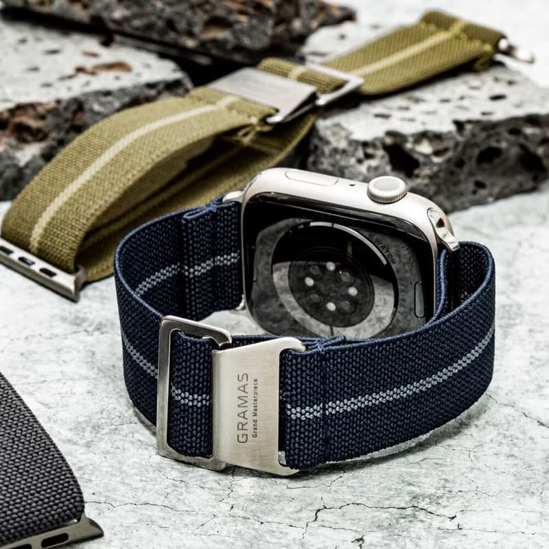 Apple Watch 44/45/46/49mm 法國海軍大帆布錶帶 ( 錶帶寬24mm )