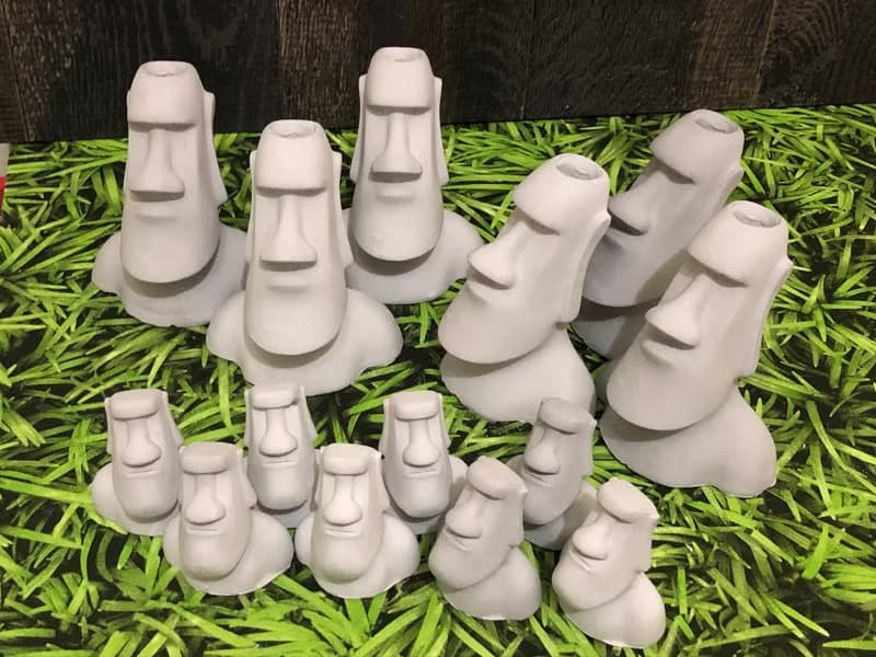 大款巨石像-摩艾擴香石 高級石材含硅藻土|交換禮物|車載裝飾