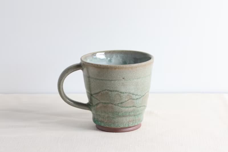 山脈綠灰馬克杯