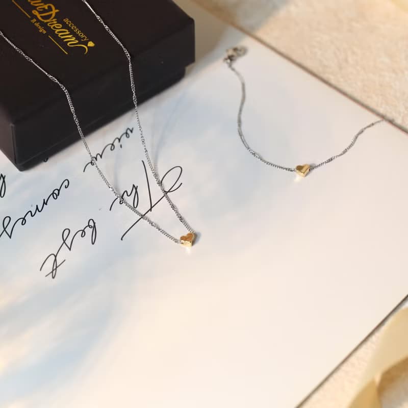 鋼-質感小金心手鍊 聖誕節禮物 禮物 愛心手鍊