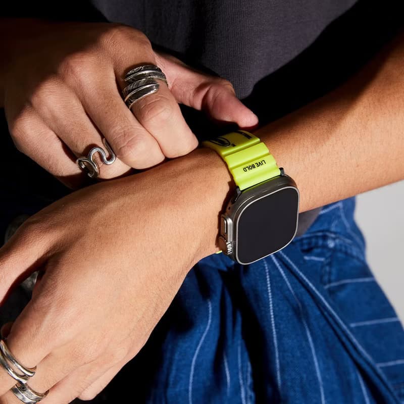 Apple Watch 44/45/46/49mm Shokku 街頭款矽膠錶帶-亮黃