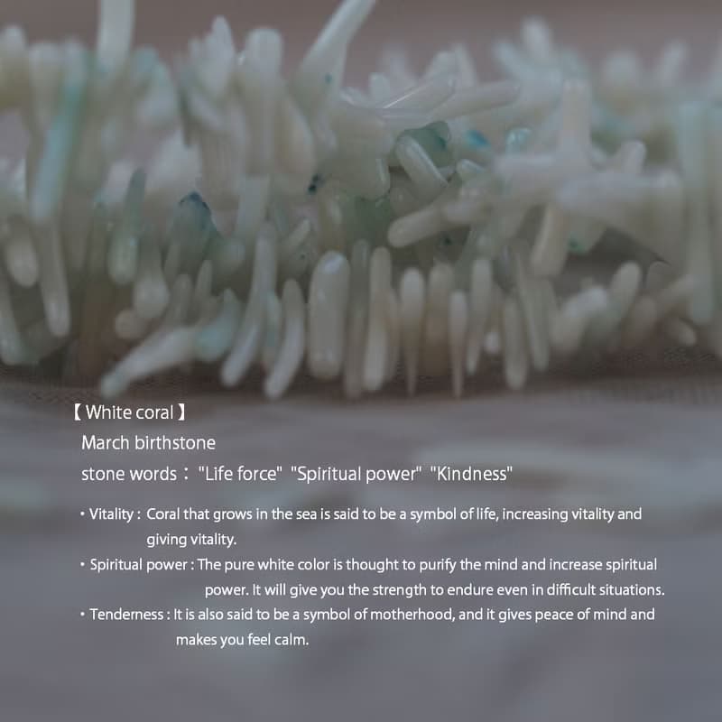 White coral | 白珊瑚のイヤーカフ | ３月誕生石