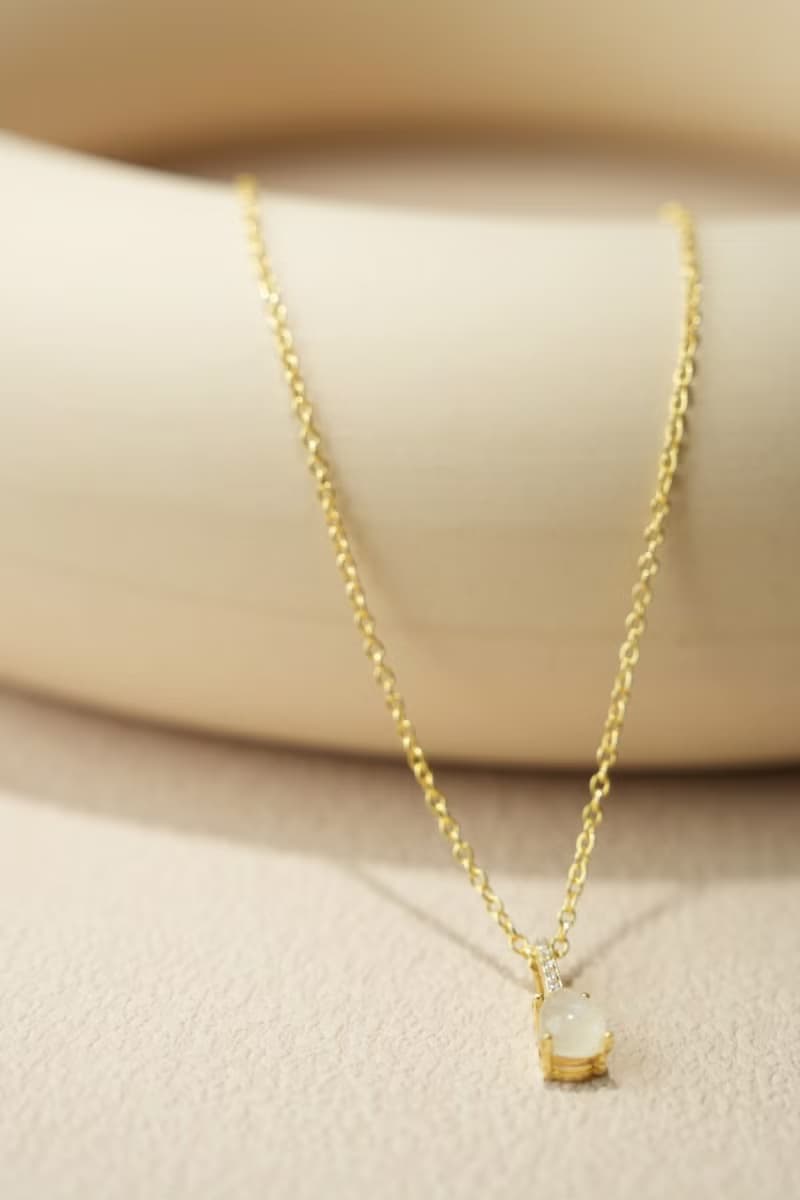 六月誕生石 月光石項鍊