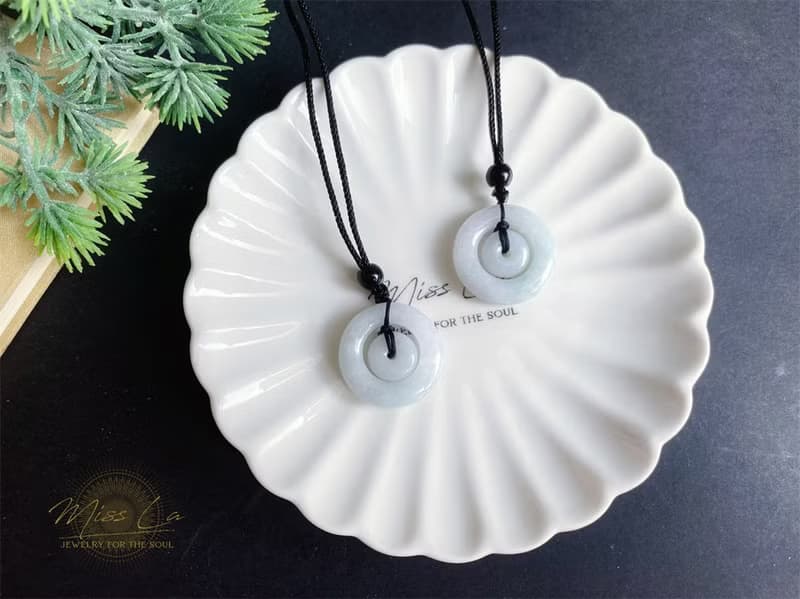 天然緬甸玉翡翠 子母扣 項鍊 禮物 長輩禮 jadeite 閨密