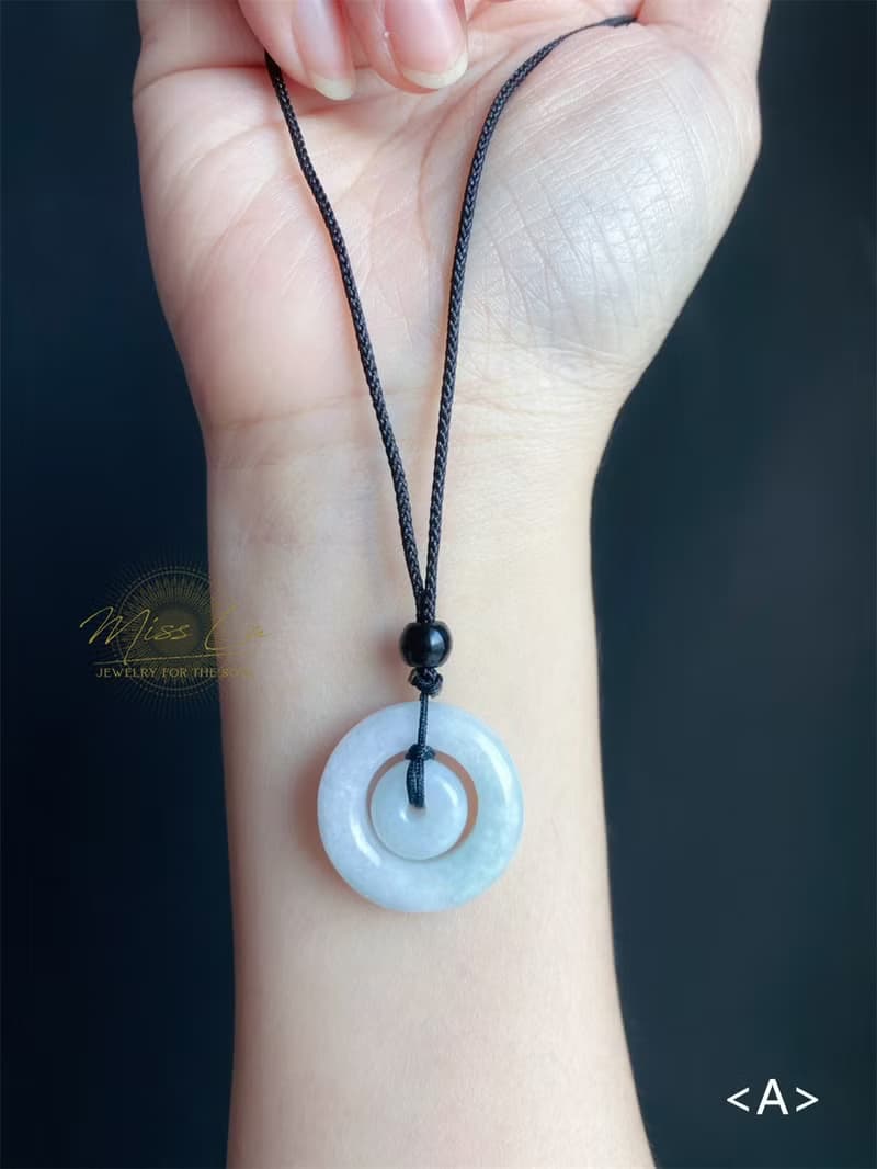 天然緬甸玉翡翠 子母扣 項鍊 禮物 長輩禮 jadeite 閨密