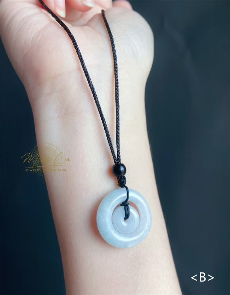 天然緬甸玉翡翠 子母扣 項鍊 禮物 長輩禮 jadeite 閨密