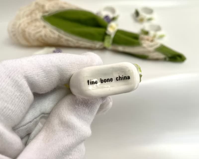 骨瓷餐巾環 復古手繪紫羅蘭 6 件組 英國