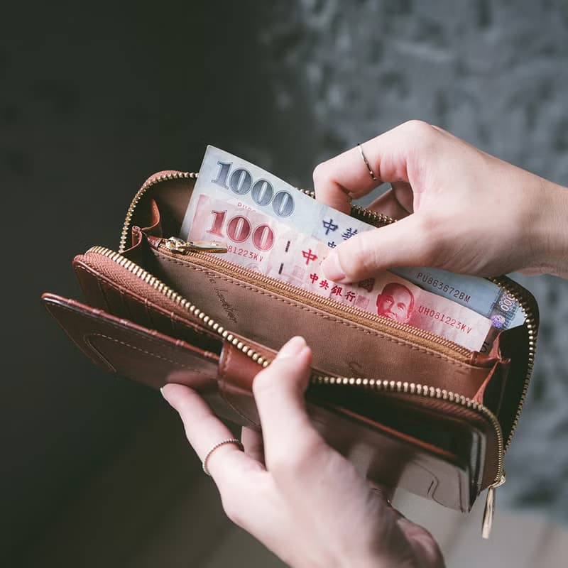 【禮盒】真皮文藝長夾 B19-636 紅棕