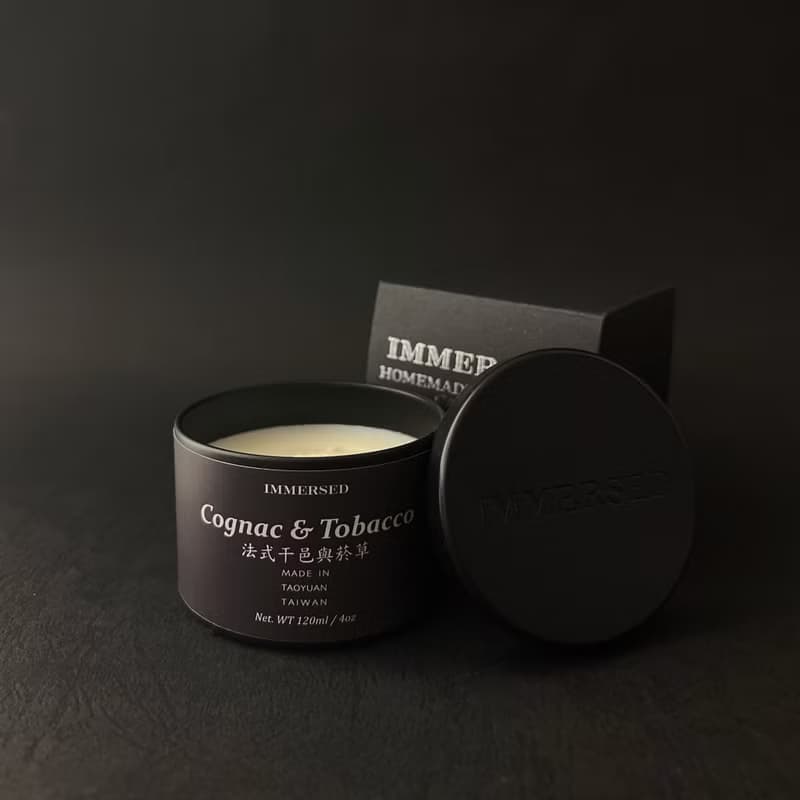 【IMMERSED】No.004 法式干邑與菸草 - 手工香氛蠟燭