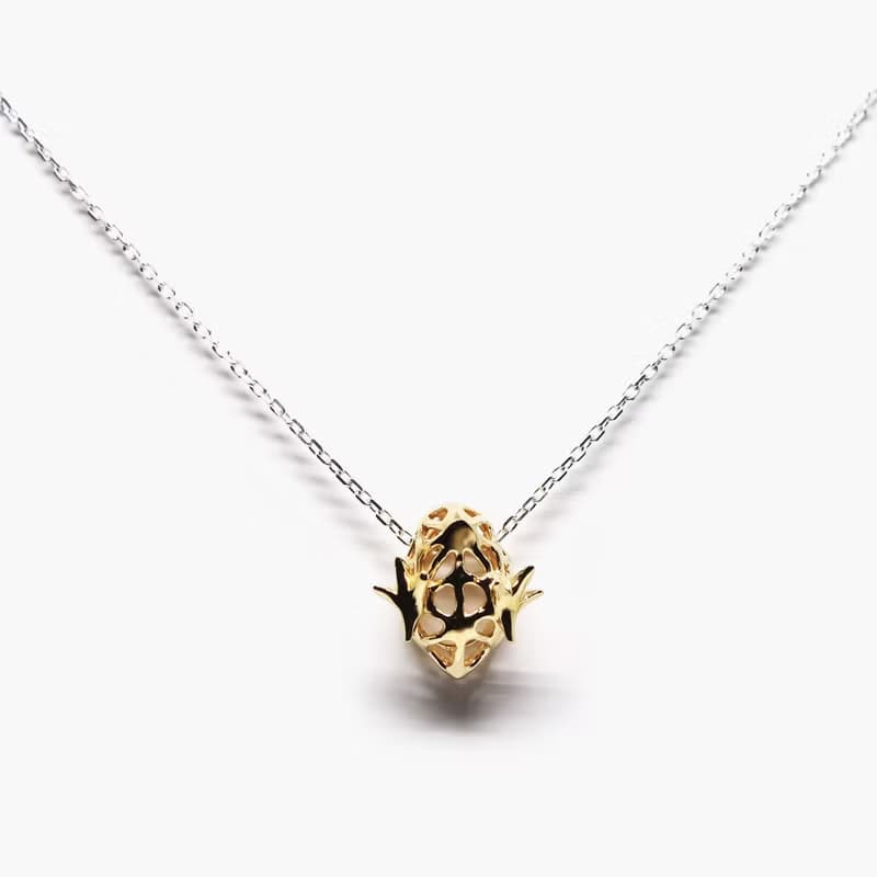K18GPまめひよこのネックレスSV925【Pio by Parakee】little chick necklac