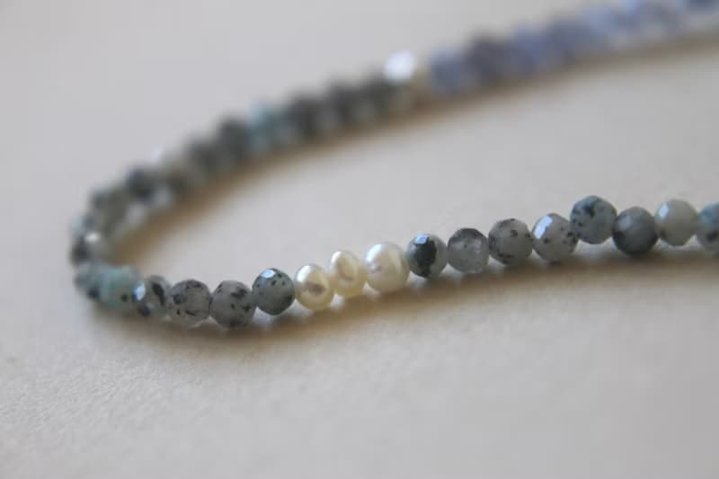 彈性手環 藍磷石 坦桑石 天然珍珠 - 好成績 -