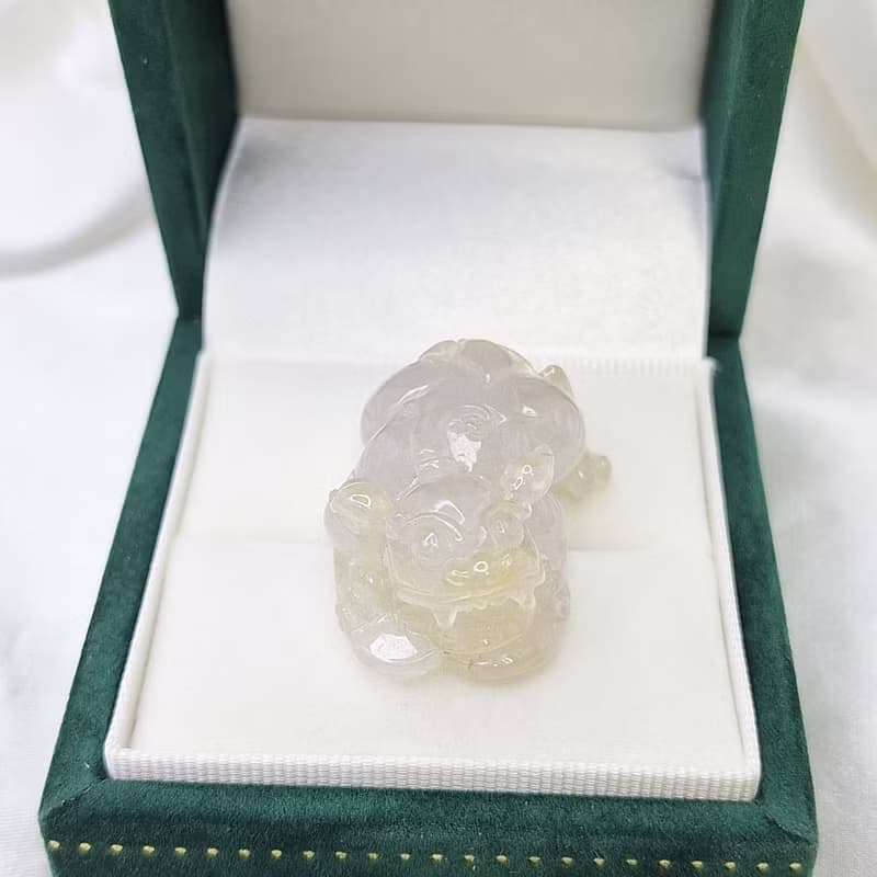冰種 天然黃翡 招財 貔貅 吊墜  | 天然緬甸玉A貨翡翠