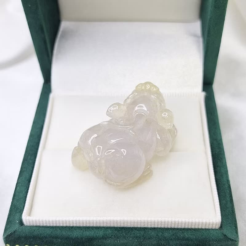 冰種 天然黃翡 招財 貔貅 吊墜  | 天然緬甸玉A貨翡翠