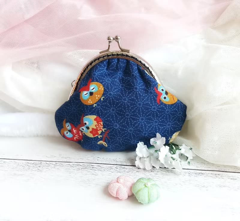 日本和風口金包 零錢包 小收納包  kimono fabric  (JS-63)