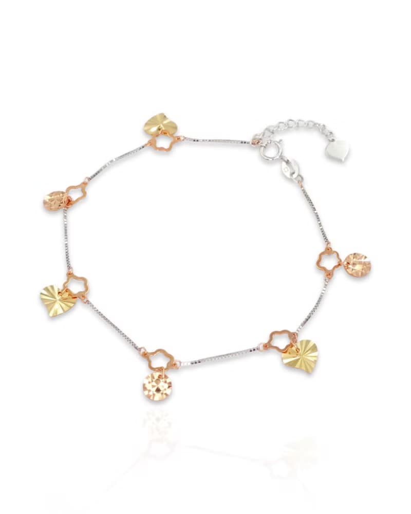 寶麗金珠寶-進口三色K金手鍊