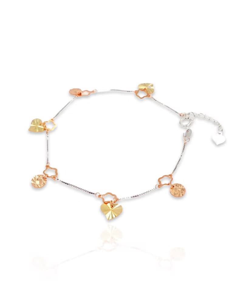 寶麗金珠寶-進口三色K金手鍊