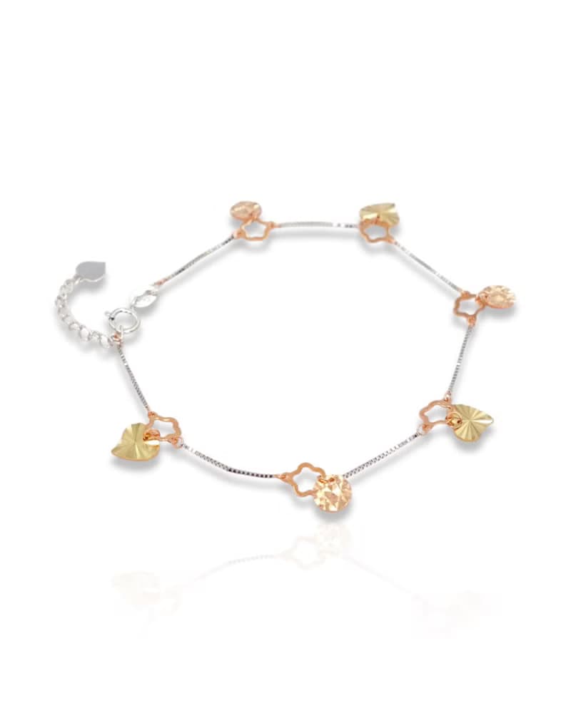 寶麗金珠寶-進口三色K金手鍊