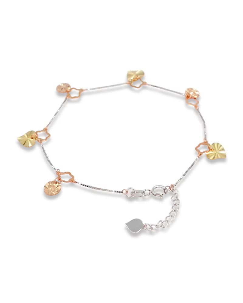 寶麗金珠寶-進口三色K金手鍊